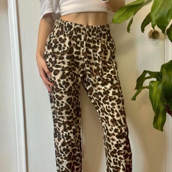 💜Vintage Leopard Print High Rise Pants Size Medium - Picture 2 of 8